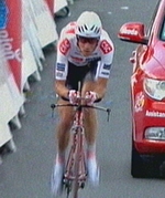 Frank Schleck pendant la quatrième étape du Tour de France 2008